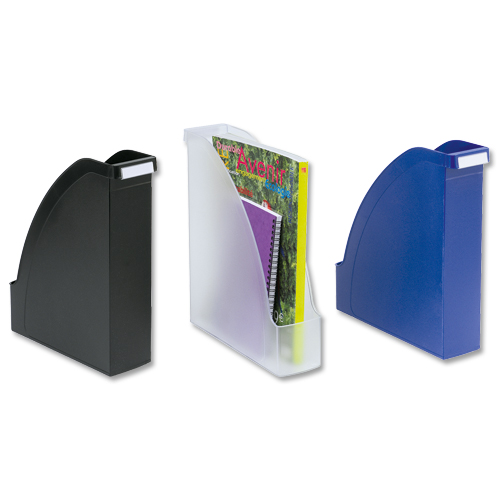 Magazine File Extra Capacity with Adjustable Spine Label Holder A4 Black alternative image 2