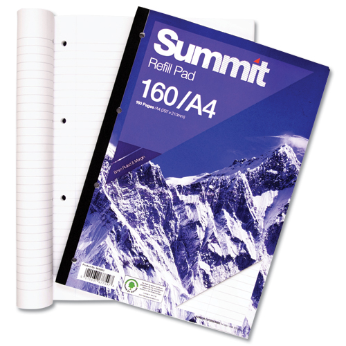 Summit A4 Refill Pad 80 Leaf [Pack of 5] alternative image 2