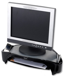 Fellowes SmartSuites Monitor Riser Plus Black alternative image 2