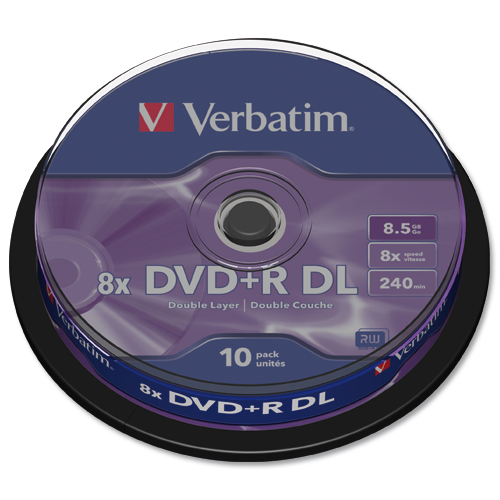 Verbatim DVD+R 8x Dual Layer [Spindle of 10] alternative image 2