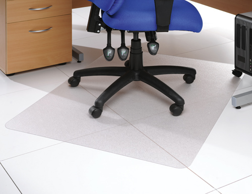 Floortex Rectangular Chairmat for Hard Floor Anti-Slip 1190x890mm alternative image 3