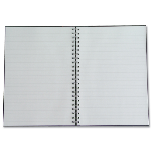 Value A5 Wirebound Hard Cover Notebook Ruled 160 Pages Blue [Pack of 5] alternative image 2