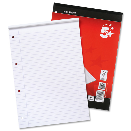 Value A4 Refill Pad 70GSM Ruled 160 Pages Blue [Pack of 10] alternative image 2