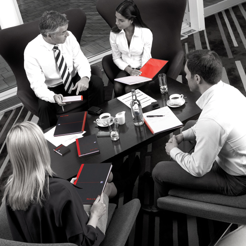 Black n Red Book A4 Feint Ruled [Pack of 5] alternative image 5