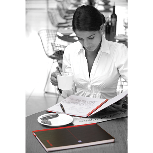 Black n Red Book A5 Feint Ruled Manuscript Book [Pack of 5] alternative image 2