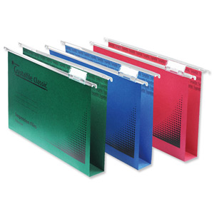 CrystalFile 30mm Suspension Files Foolscap Red [Pack of 50] alternative image 2
