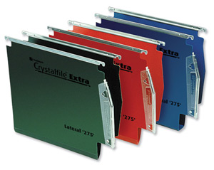 CrystalFile Extra Lateral Files 30mm Green [Pack of 25] alternative image 2