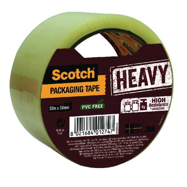Scotch Heavy Duty 50mmx50m Clear Packaging Tape
