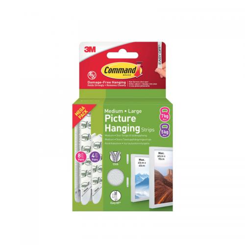 Command Picture Hanging Strips White Medium and Large Value Pack