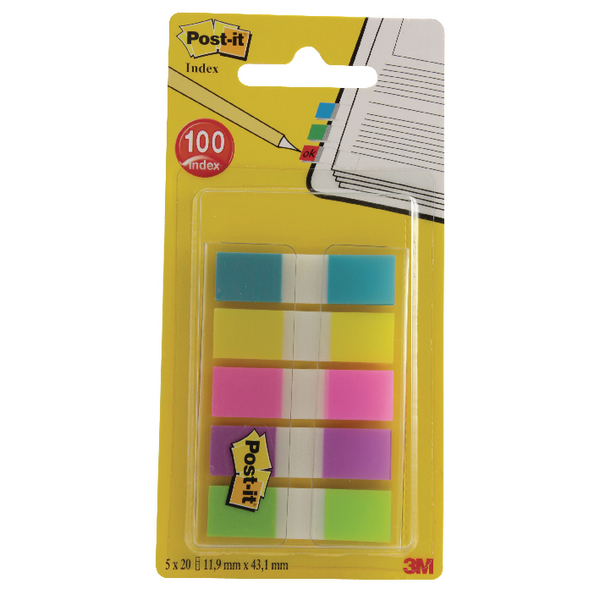 Post-It Index Small Portable Index Dispenser Assorted