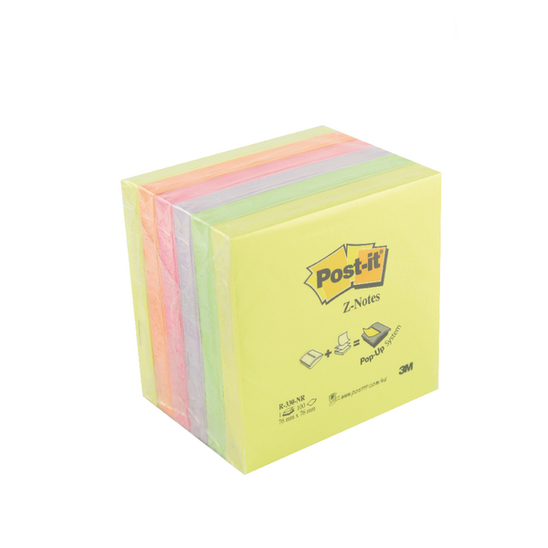 Post-It Z-Note Refills Neon Rainbow