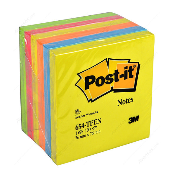 Post-It Energy Colour Notes 76x76mm [Pack of 6]