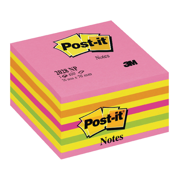 Post-It Energy Colour Notes Cube 76x76mm