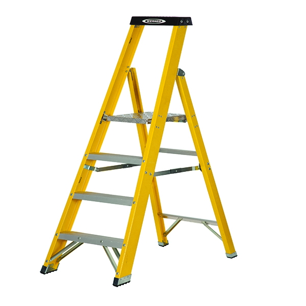 Abru Fibreglass Platform Stepladders 4 Tread 3 Foot Tall 71704