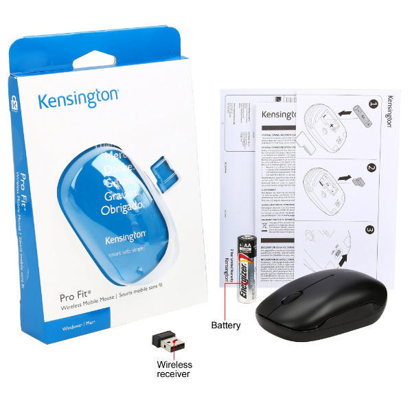 Kensington Pro Fit 2.4Ghz Wireless Mobile Mouse Black