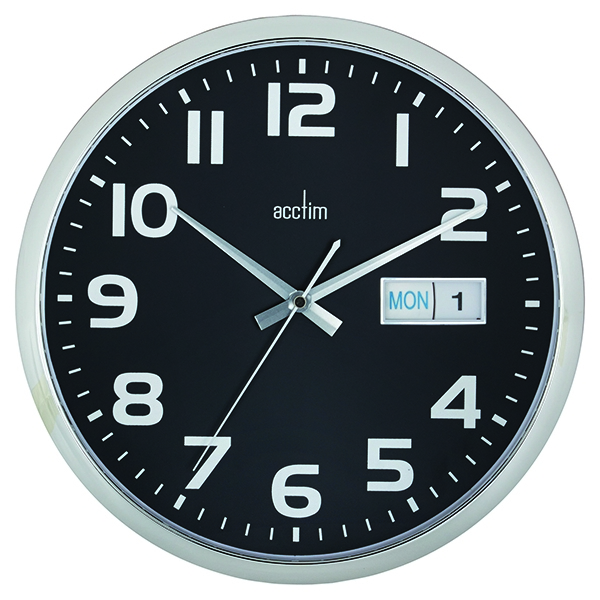 Acctim Supervisor Wall Clock Black