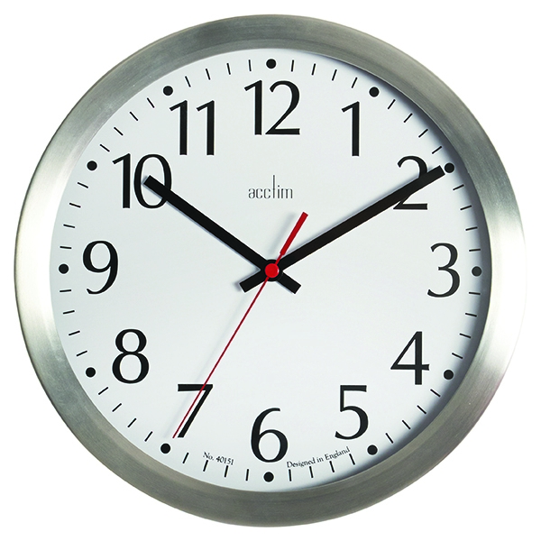 Acctim Javik 10 Inch Wall Clock Aluminium