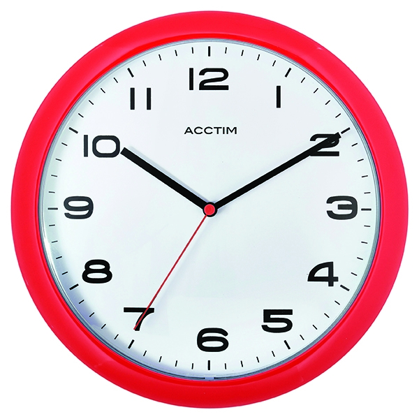 Acctim Aylesbury Wall Clock Red