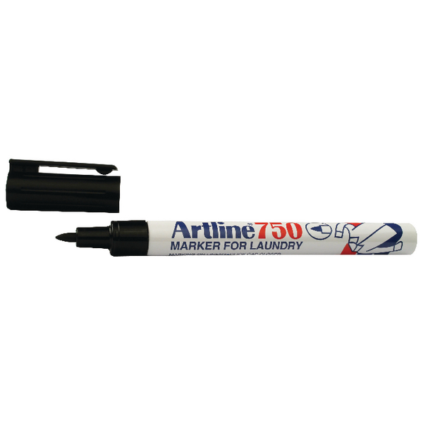 Artline Laundry Marker 750 Black [Pack of 12]