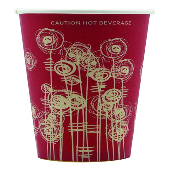 Paper Vending Cup 25cl Red and Gold [Pack of 1000]
