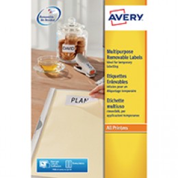 Avery Removable Laser Labels 8/Sheet 96x63.5mm L4745REV-25 [25 Sheets]