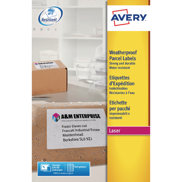 Avery Weatherproof Shipping Labels 99.1X67.7mm [Pack of 200]