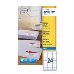 Avery Inkjet Labels 24/Sheet 63.5x33.9mm J8159-25 [25 Sheets]