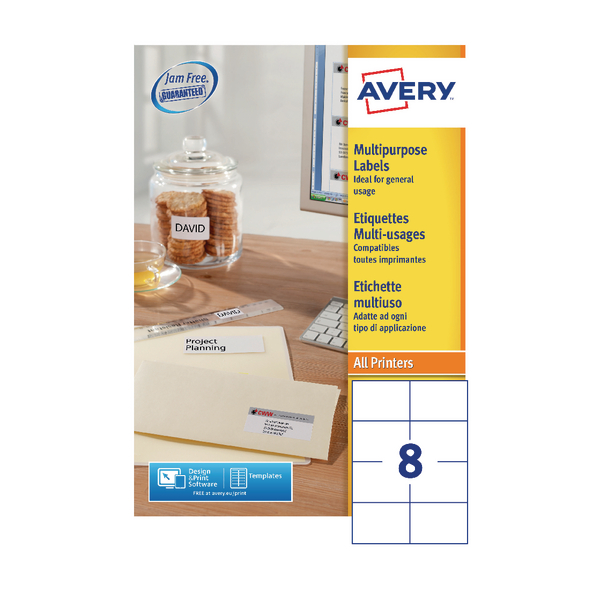 Avery Copier Labels 105x71mm White DPS08 [Pack of 100]