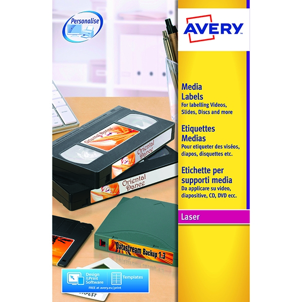 Avery Laser Labels 24/Sheet 72x21.1mm L7665 [25 Sheets]