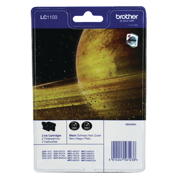 Brother LC1100BK Standard Black Cartridge Twin Pack