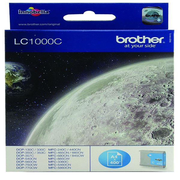 Brother LC1000C Cyan Cartridge