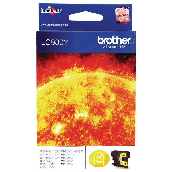 Brother LC980Y Yellow Ink Cartridge