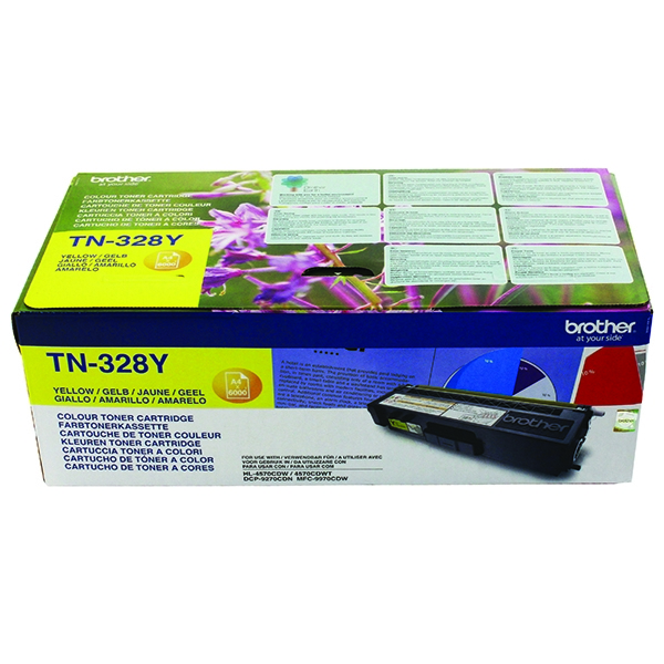 Brother TN328Y Yellow Toner (6k)