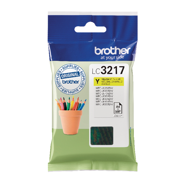 Brother LC3217Y Yellow Standard Yield Inkjet Cartridge