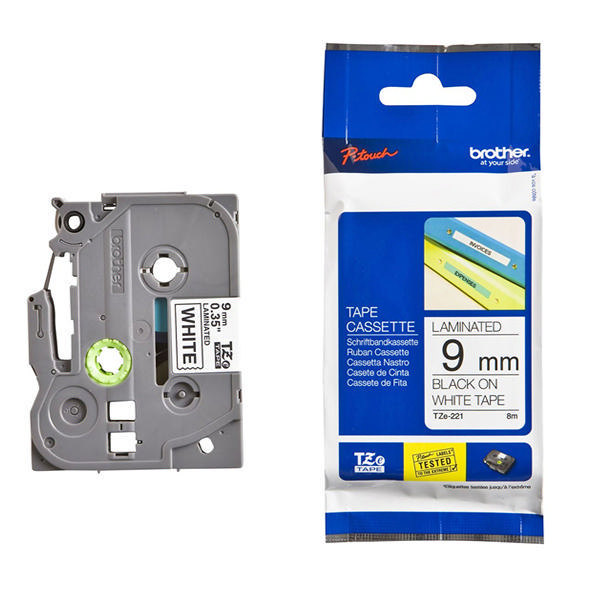 Brother P-Touch TZ Tape 9mm Black on White