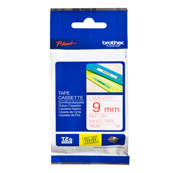 Brother P-Touch TZ Tape 9mm Red on White