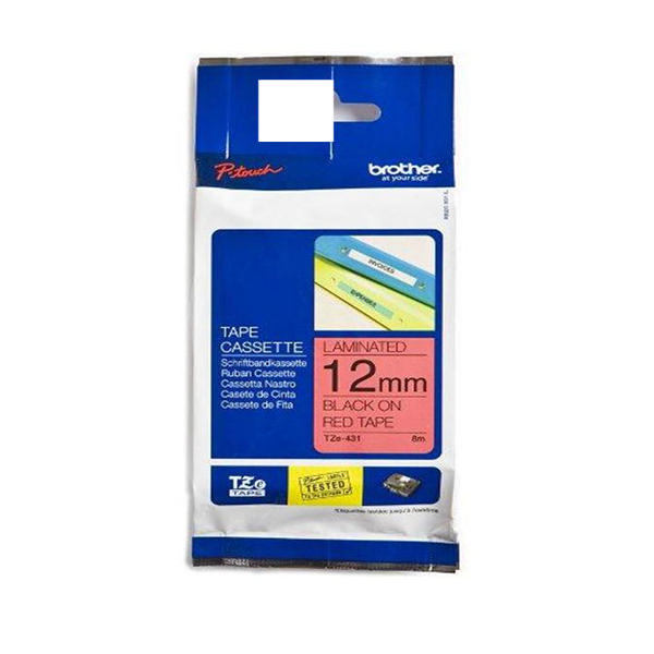 Brother P-Touch TZ Tape 12mm Black on Red