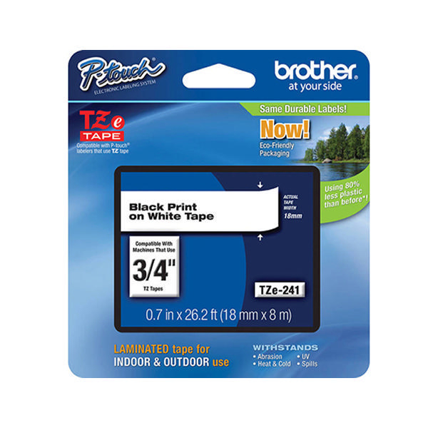 Brother P-Touch TZ Tape 12mm Blue on White