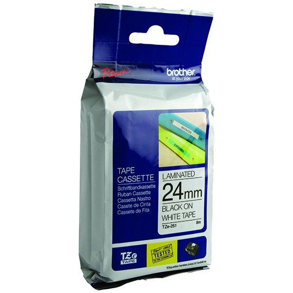 Brother P-Touch TZ Tape 24mm Black on White