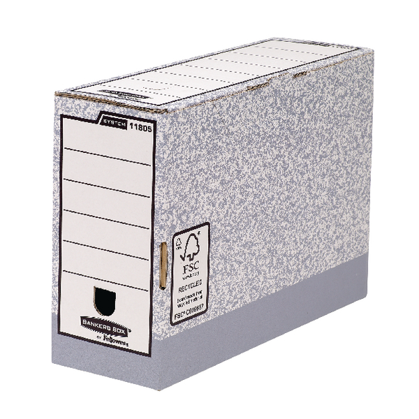 Fellowes Transfer Files 120mm Capacity Grey and White [Pack of 10]