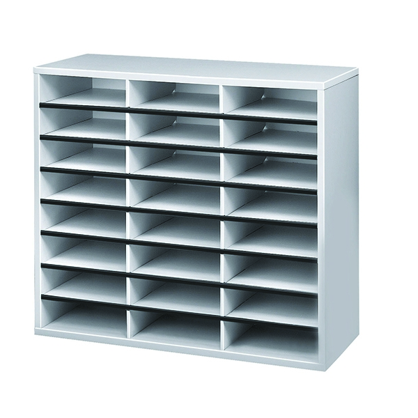 Literature Sorter A4 24 Compartments Dark Grey