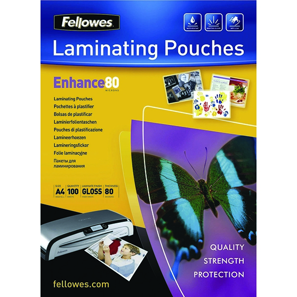 Fellowes Laminating Pouch A4 Self-Adhesive 80mic