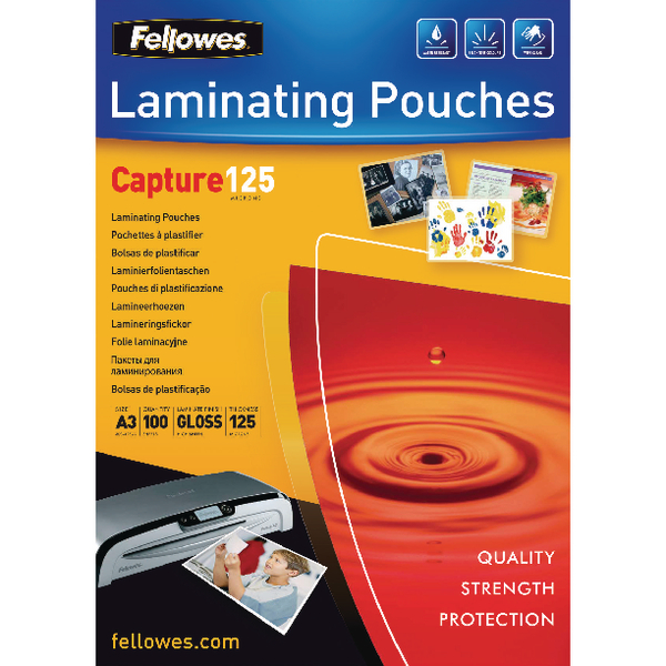 Fellowes Laminating Pouch A3 125 micron [Pack of 100] 5307501