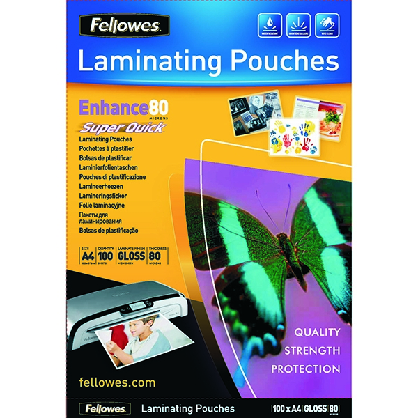 Fellowes A4 Super Quick Laminating Pouch [Pack of 100]