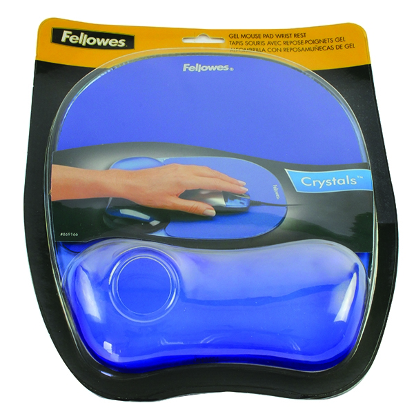 Fellowes Crystal Gel MousePad Blue
