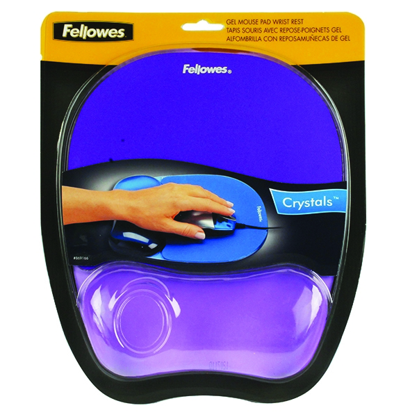 Fellowes Crystal Gel Mouse Pad Purple