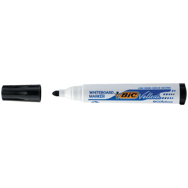 Bic Drywipe Marker Bullet Tip Black [Pack of 12]