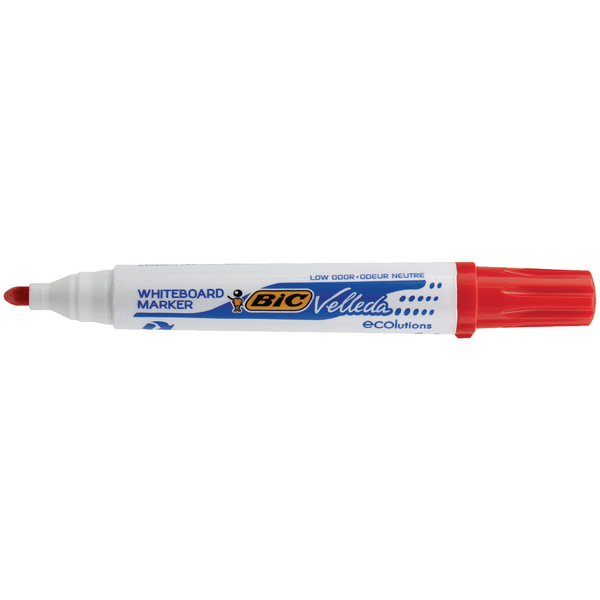 Bic Drywipe Marker Bullet Tip Red [Pack of 12]