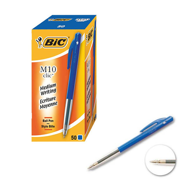Bic Clic Medium Blue [Pack of 50]