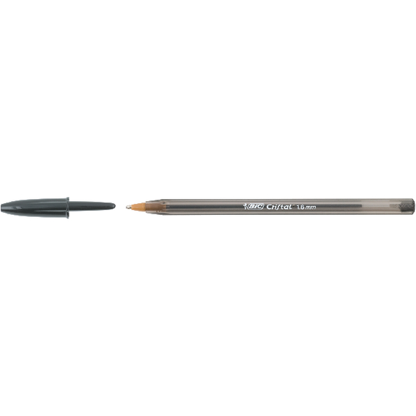 Bic Cristal Large Black Ballpoint Pen [Pack of 50]